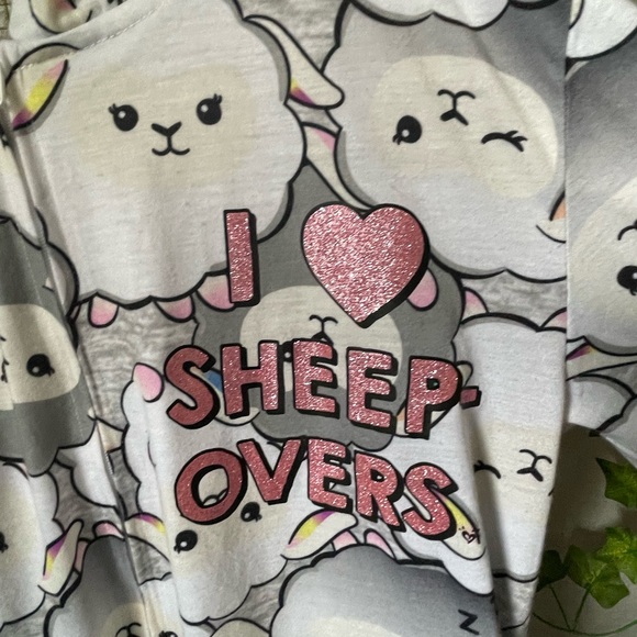 Justice Other - Pajamas. “ I love sheep overs”. Size 14/16